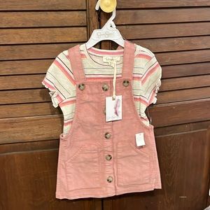 NWT  JESSICA SIMPSON adorable corduroy jumper with matching top size 3t